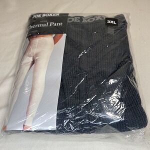 NEW Vintage Joe Boxer Men's Black Ankle Length Thermal Pant Size 3XL Gray Kmart